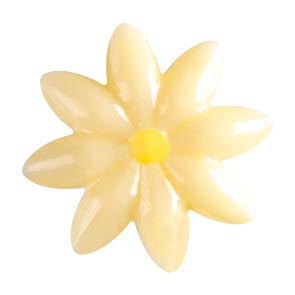 050266 PCB DAISIES CB YELLOW HEART Ø 2 CM 176PCS ***S/CD***