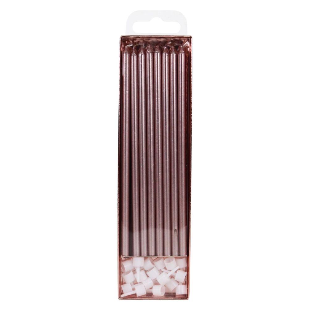 PME BOUGIE ROSE OR 18CM 16 PCES