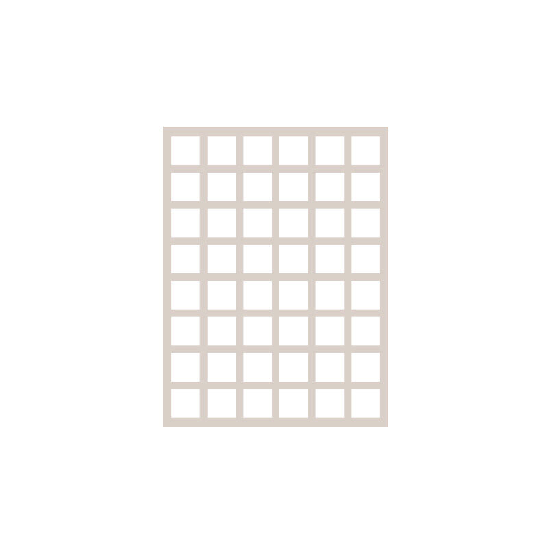 *FF*1095164 STENCIL WITH 48 SQUARE PRINTS OF 3.8 CM 4 PCES ***ON ORDER***
