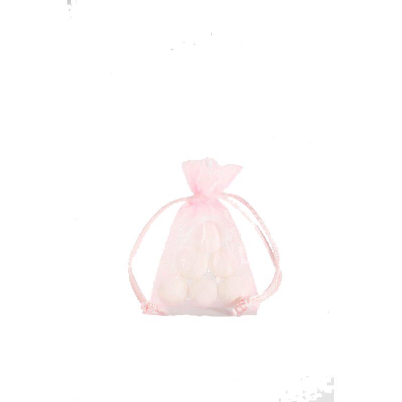 SACHET DE 10 POCHETTES ORGANZA ROSE 10X7CM