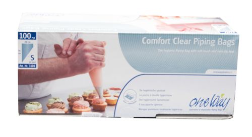 TRANSPARENT DISPOSABLE BAGS S 36 X 20CM STD 100 PCES