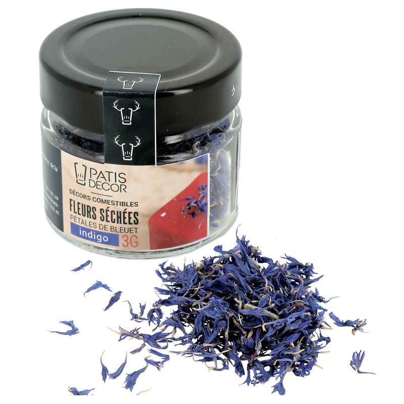 GEDROOGDE BLOEMEN MENGSEL THEMA INDIGO BOSBESSENBLAADJES 3G