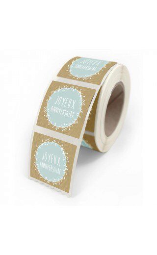 ETIQUETTES ADHESIVE NATURE ANNIVERSAIRE