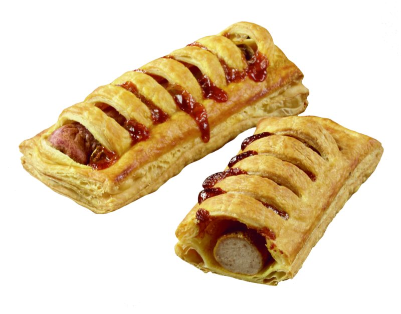 ❄️DELIFRANCE S7154 RAW KETCHUP CURRY SAUSAGE BREAD 24X175GR