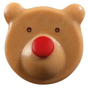 065281 PCB BEAR HEADS CBC RED NOSE 3.5 CM 54PCES ***S/CD***