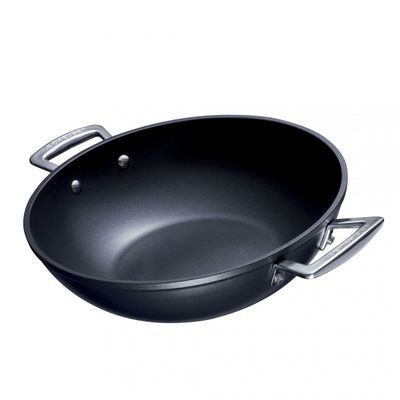 LE CREUSET LES FORGEES WOK ANTI-ADH.32CM 2 POIGNEES