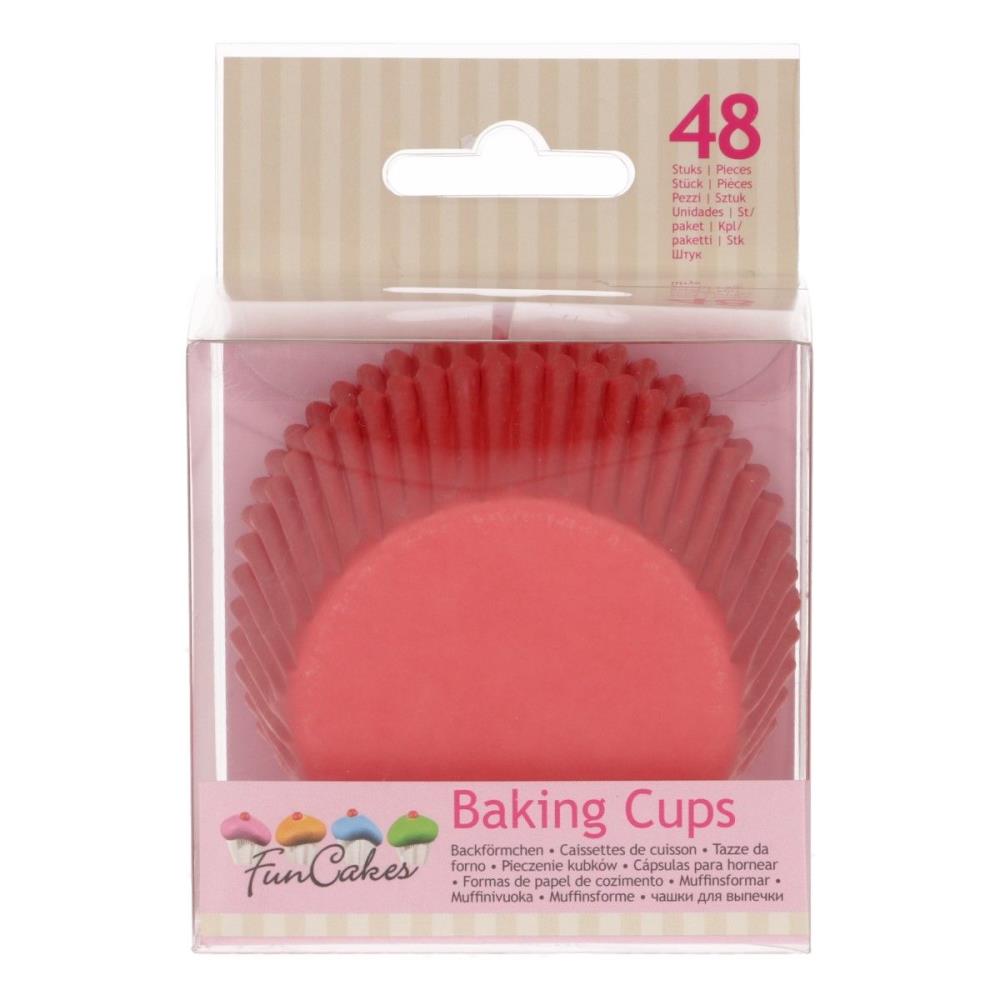 FunCakes Cupcakevormpjes Rood 48 STUKKEN =BLISTER