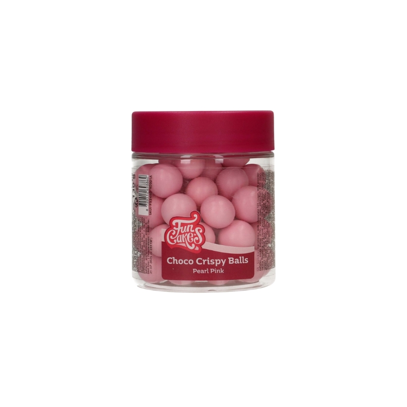 FUNCAKES CRISPY PINK CHOCOLATE BALLS 130GR