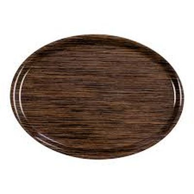 ROLTEX OVAL TRAY WENGE 28X20CM LIGHTWEIGHT MELAMINE LAMINATE