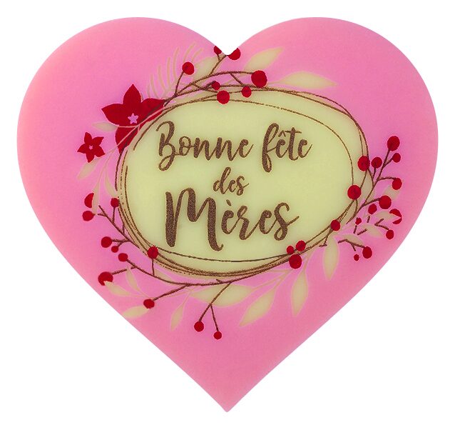 087108 PCB HEARTS CB BONNE FÊTES DES MÈRES 5X4.7 CM 120PCS ***S/CDE***