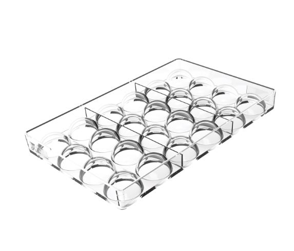 SILIKOMART TRITAN PRALINE MOLD CH037 SEMISFERA KIT 02 N.24 Ø3.5CM H1.8CM + ICH037 SILICONE MOLD