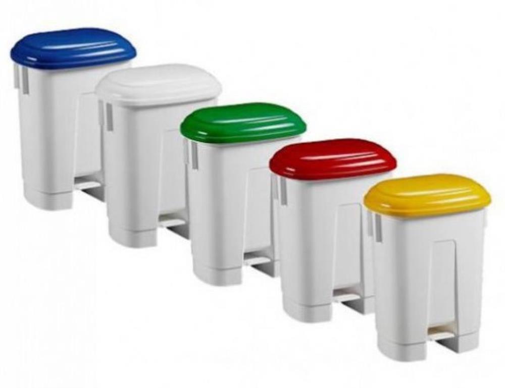 POUBELLE A/PEDALE+COUVERCLE VERT ROBUSTE 60L ****S/CD***