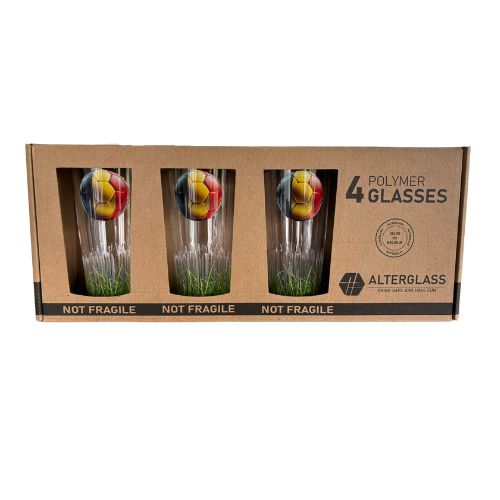 VERRES BELGIQUE FOOT EN POLYMERE 4PCS