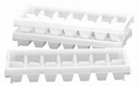 SET OF 3 STACKABLE CLEAR PLASTIC ICE CUBE TRAYS
