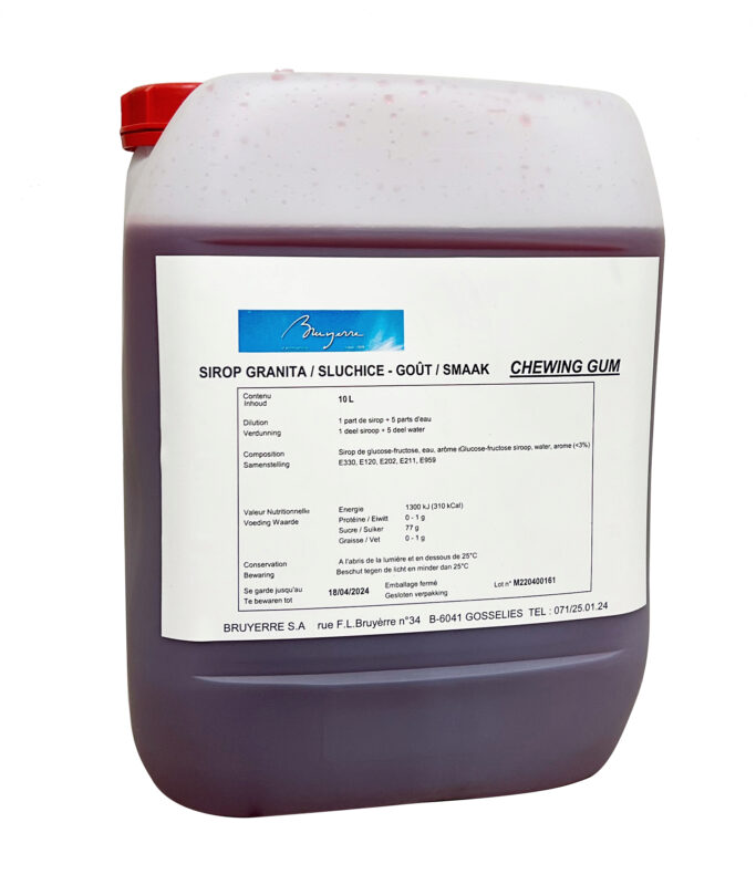 DOUCY SYRUP GRANITA BUBBLE GUM 10L