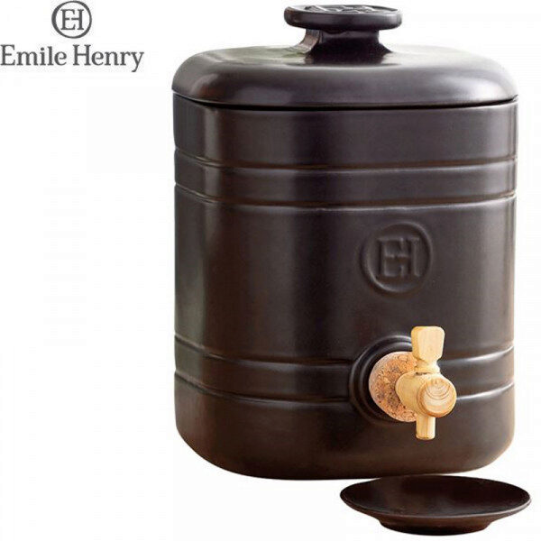 EMILE HENRY CERAMIC VINEGAR VINEGAR 2.5L MATTE BLACK
