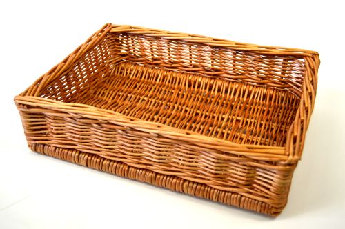 PLATTE RIETEN MAND 58X40XH10CM