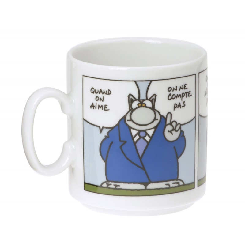 LE CHAT MUG STRIP COLOR QUAND ON AIME 30CL P.GELUCK