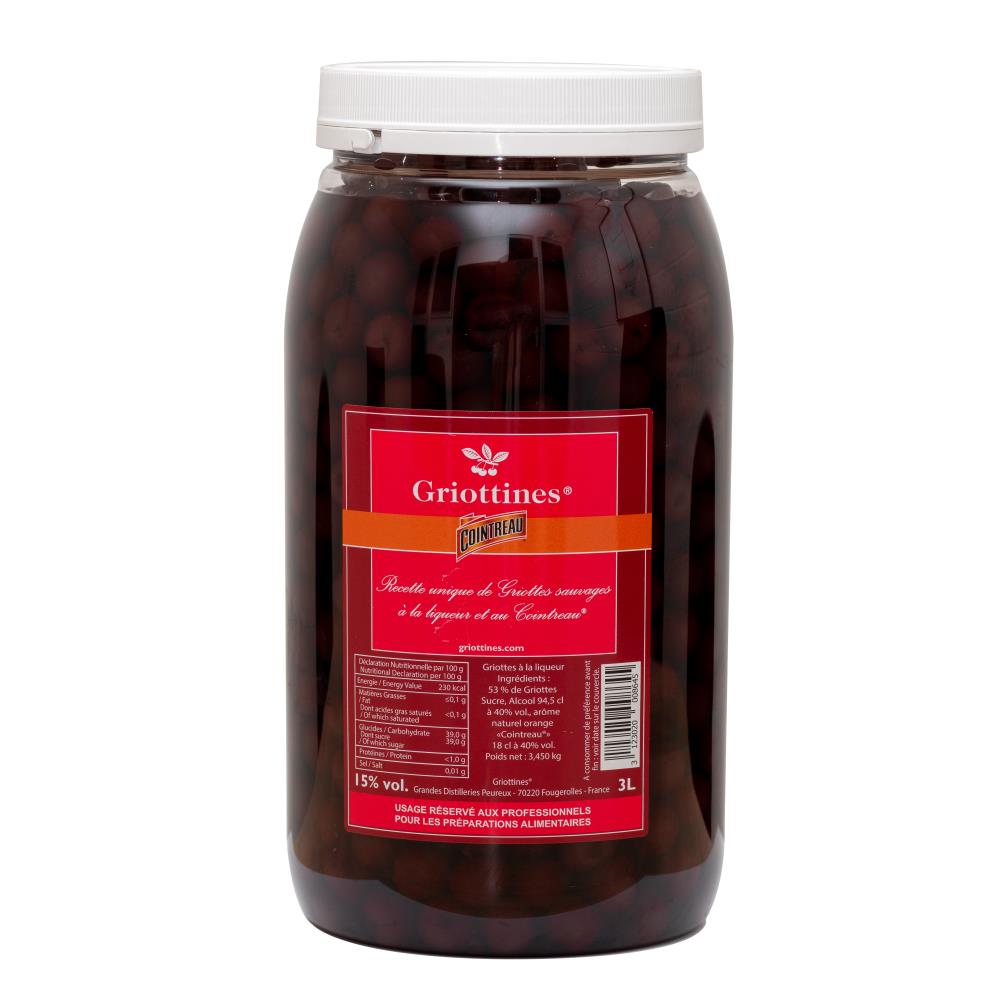 GRIOTTINE CHERRIES 15% WITH COINTREAU EXCISE INCLUDED 3 L