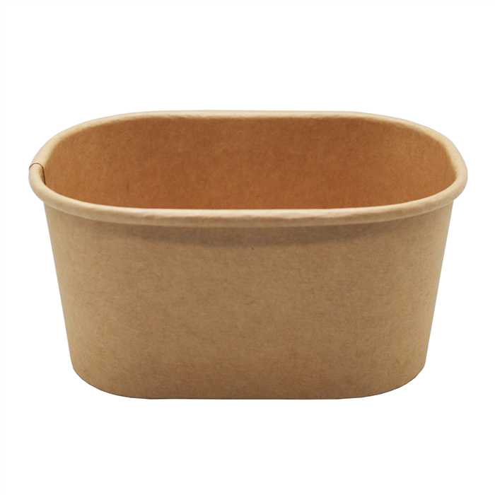 KRAFT+PE DISH 10.8X7.8X5CM 250ML 25PCS