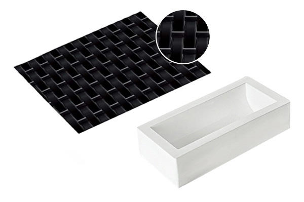 SILIKOMART LOG MOLD KIT + VIENNA-BRICK RELIEF MAT 250 X 90 H 70MM VOLUME 1300ML
