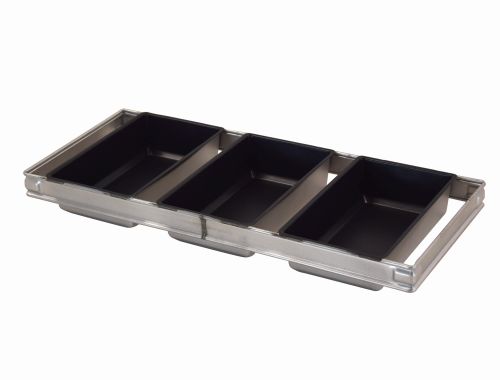 MONTAGE VAN 3 BROODDRAAIERS 24X14CM HT 6CM TEFLON-GECOATE VOOR DRAAI-OVENINVOER 60CM