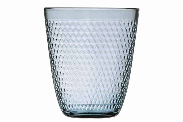 ARCOROC "BLUE" TASSEL GLASS CUP 31CL MASS TINTED