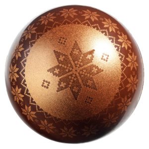 070226 PCB BOULES CN POINT DE CROIX 2 DESIGNS Ø 5,8 CM 24PCES ***S/CD***