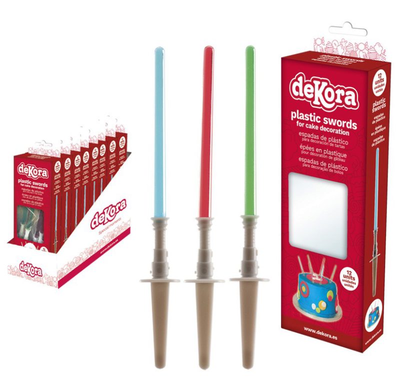 301029 DEK LASER SABELSTAR WARS 12 STUKKEN=BLISTER