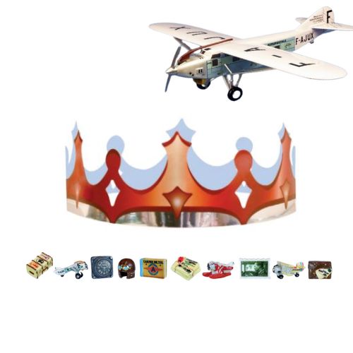  100PC "AEROPOSTAL PLANE" SANTON FIGURES + CROWNS ***NEW 2024***