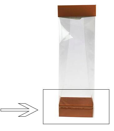 SOCLE N°8 BRUN NOISETTE POUR FOND SACHET 8X5X3CM 100PC