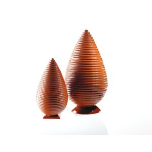 074081 PCB EGG MOLDS RIBBED TEAR FOR 6 SUBJECTS 19X11.5 CM P.SUJET 11.5 CM 12PCES ***S/CD***