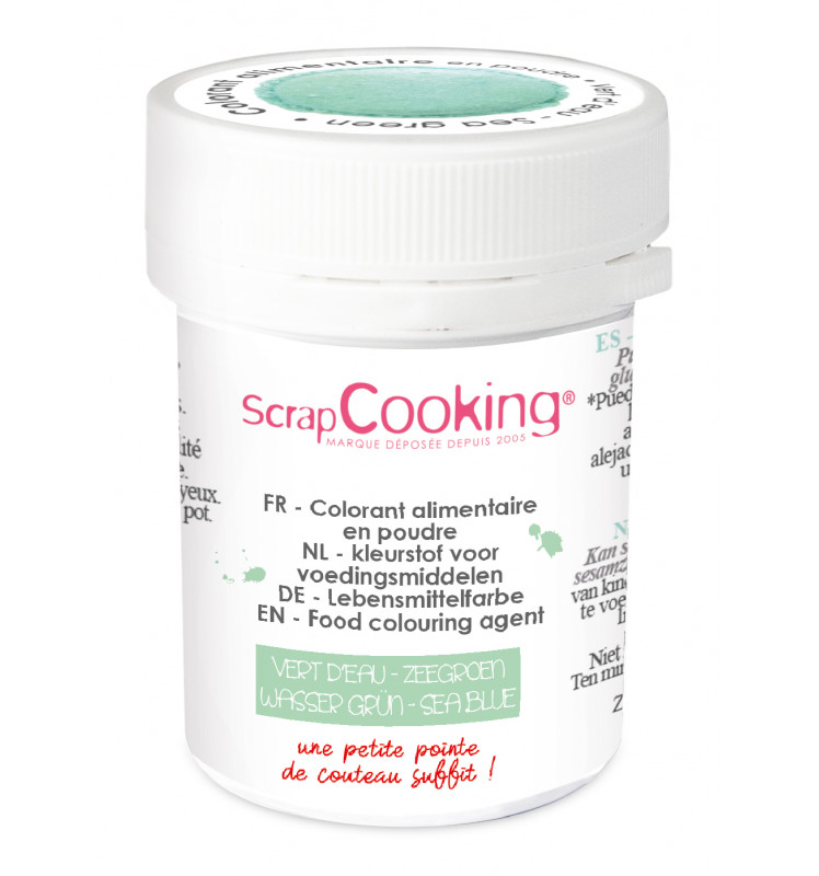 SCRAPCOOKING COLORANT ALIMENTAIRE HYDRO VERT D'EAU 5GR