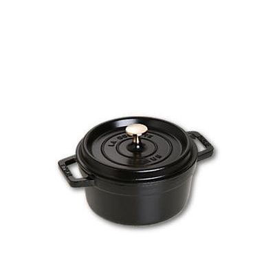 STAUB ROUND BLACK COCOTTE 20CM 2.25L