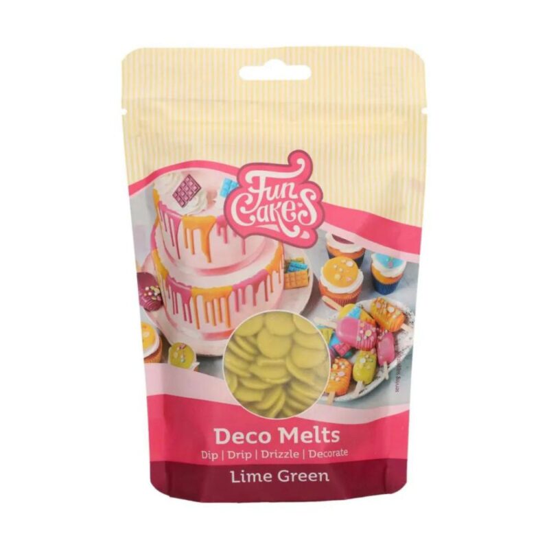 FUNCAKES DECO MELTS VERT LIME 250GR