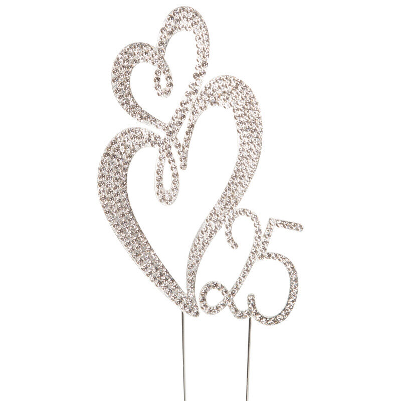 1029064 25 ANS EN STRASS 10X16CM 2 PCES ***S/CDE***