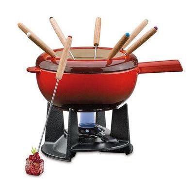 SPRING FONDUE SAAS-FEE RED CAST IRON 8 PEOPLE - 20CM