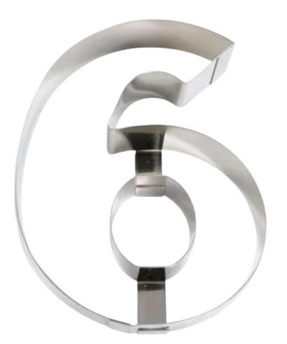 MOULE CHIFFRE N° 6 INOX 30CM HT4CM