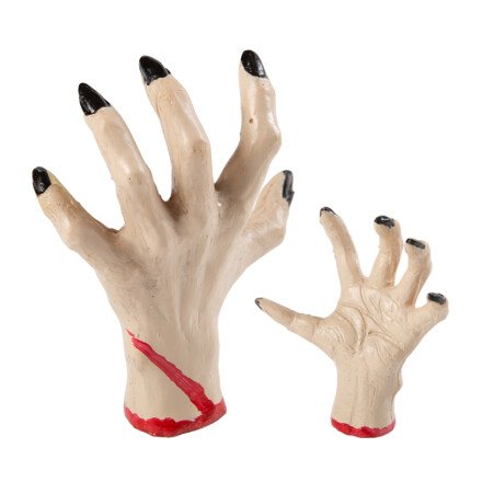 1091156 HALLOWEEN HAND 7X6CM 12STUKS