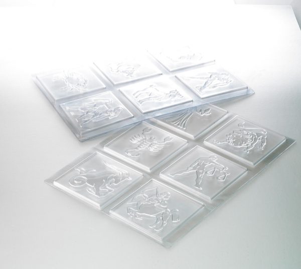 009960 PCB MOLDS ZODIAC TABLETS FOR 12 PIECES 12X12 CM 2PCS ***S/CD***