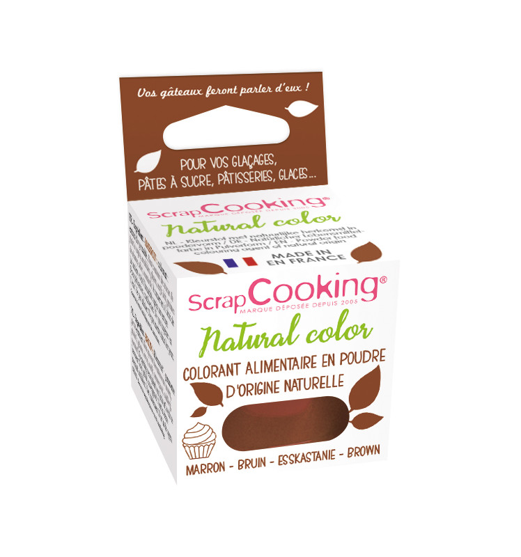 SCRAPCOOKING COLORANT ALIMENTAIRE NATUREL MARRON  10GR