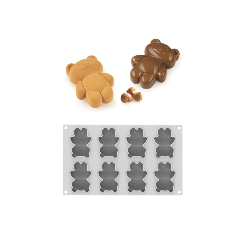 SILIKOMART MOULE SILICONE TEDDY BEAR 7,9X5,6CM H2,7CM