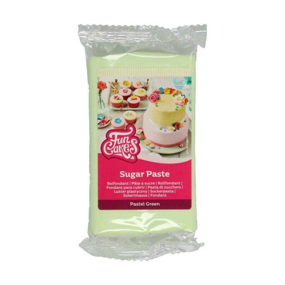 FUNCAKES PASTEL GREEN SUGAR PASTE 250GR