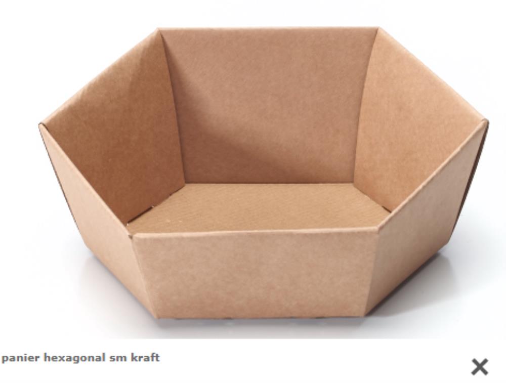 SM KRAFT HEXAGONAL BASKET 325 X 22 X H 6/10