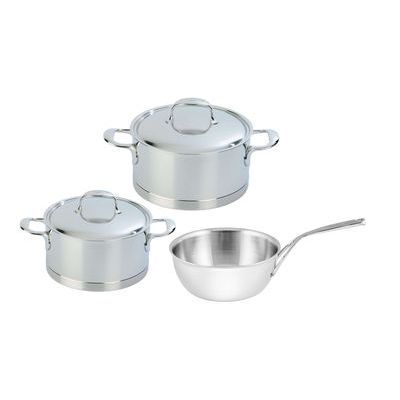 DEMEYERE ATLANTIS 7 SET 3 P - MARMITE 18CM+20CM+SAUTEUSE CONIQUE 20CM - SET41903