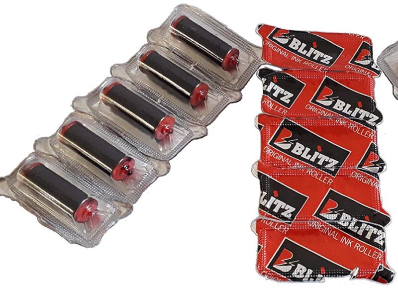 PIERRET INKTROLLEN VOOR BLITZ C6/C8/C20 ETIKETTENMACHINE 5 STUKS