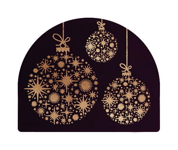 088110 PCB ROUNDED LOG TIPS CN CHRISTMAS BALL 4X4CM 108PCS ***ON ORDER***