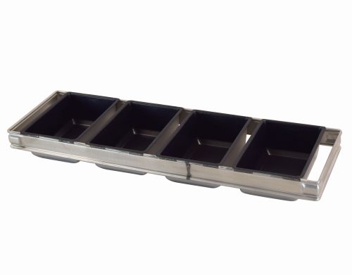 ASSEMBLY OF 4 BREAD TURNS 17X11CM HT 6CM TEFLONED FOR ROTARY OVEN ENTRANCE 60CM
