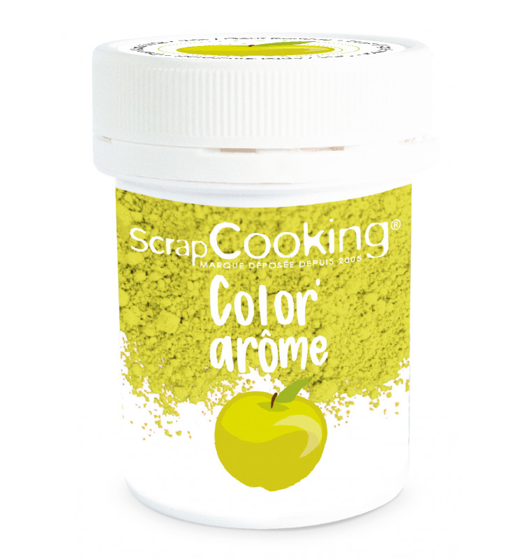 SCRAPCOOKING COLORANT AROME ALIMENTAIRE VERT/POMME10GR