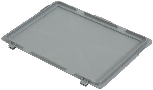 COUVERCLE  EURONORM 40X30X1.9 GRIS CLAIR A/CHARN.